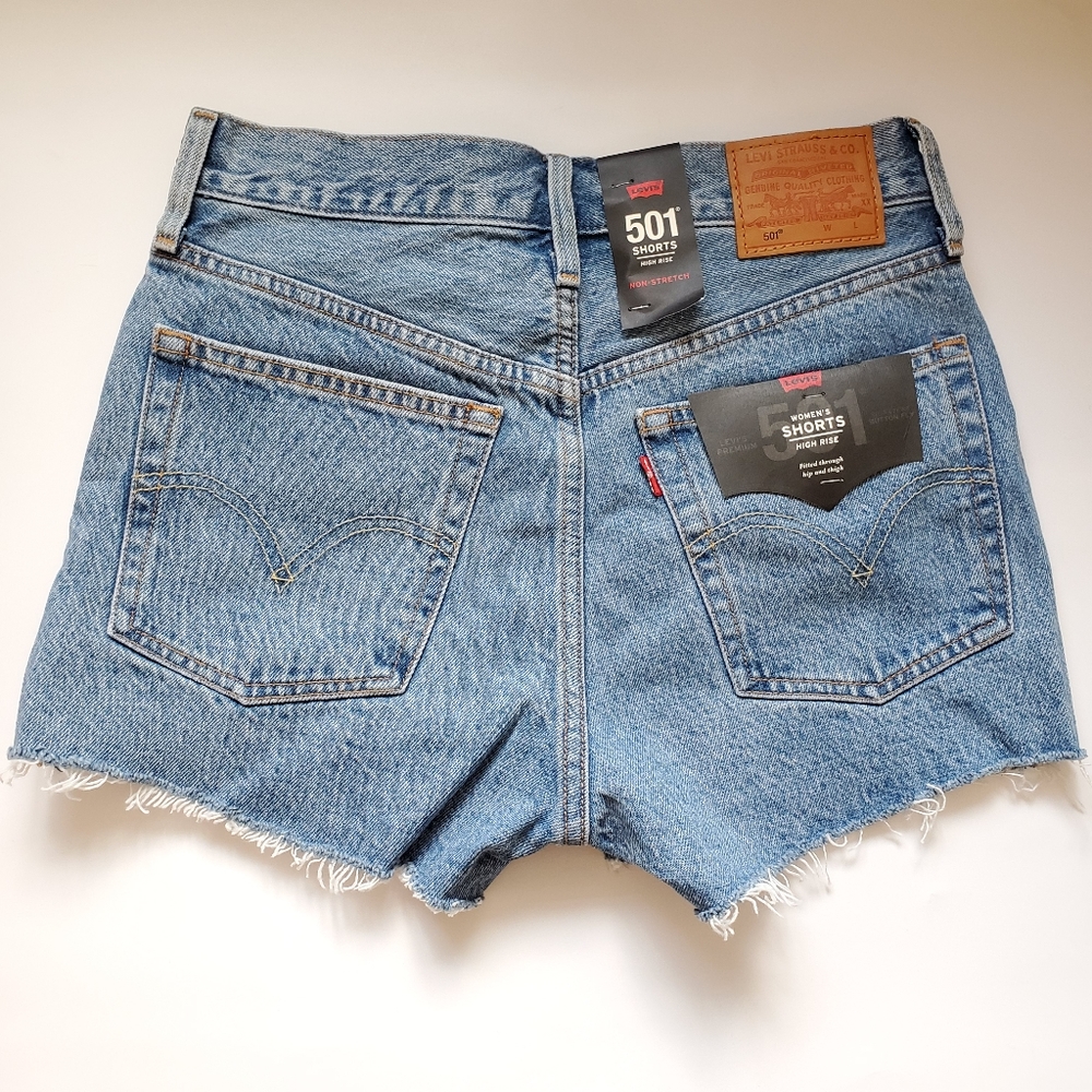 Levi's 501 High Rise Denim Shorts - Picture 9 of 9